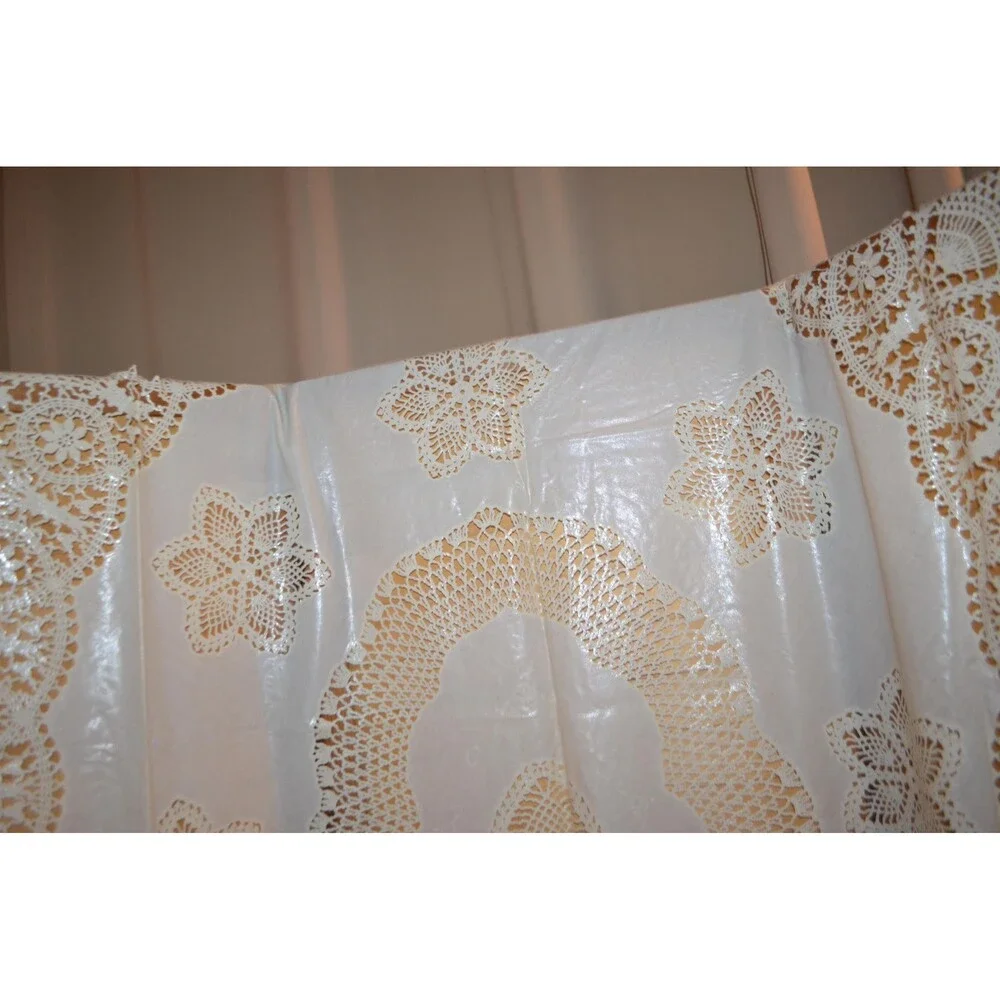Vintage Tablecloth Vinyl Crochet New in Package 1970s